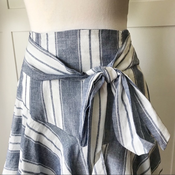 Ruffle Poplin Stripe Skirt - Picture 6 of 8